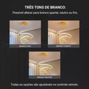 Ver imagem 3 de Lustre Led Luxo Moderno 45w 50 Cm Preto C/ Controle