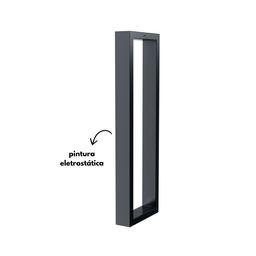 Puxador para Porta Barra Retangular Aço Inoxidavel 40cm Preto - 3