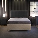 Ver imagem 2 de Cabeceira Box King Com Tachas 195 cm Vicenza L02 Linho Chumbo - Lyam Decor