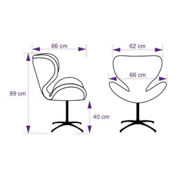 Cadeira Decorativa Poltrona Egg Bordô Com Base Giratória - 3