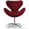 Cadeira Decorativa Poltrona Egg Bordô Com Base Giratória - 1