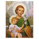 Ver imagem 1 de Quadro São José com Menino Jesus e Lírios 80x60 em Azulejos
