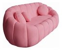 Ver imagem 4 de Namoradeira Concha Decorativa 190cm Sala Suede:rosa/liso