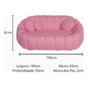 Ver imagem 5 de Namoradeira Concha Decorativa 190cm Sala Suede:rosa/liso