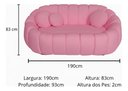 Ver imagem 5 de Namoradeira Concha Decorativa 190cm Sala Suede:rosa/liso