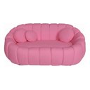 Ver imagem 2 de Namoradeira Concha Decorativa 190cm Sala Suede:rosa/liso