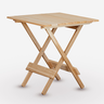 Mesa Dobrável 70x70 em Madeira Eucalipto sem Pintura Marcenaria Real - 1
