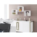 Ver imagem 4 de Kit 3 Nichos Decorativo de Parede Quadrado Branco - Ajl Móveis Kit Nicho