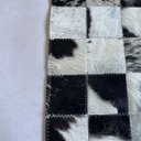 Ver imagem 4 de Tapete de Couro Preto Branco Salino Amarelo 0,50x1,50 S/b