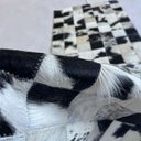 Ver imagem 3 de Tapete de Couro Preto Branco Salino Amarelo 0,50x1,50 S/b