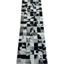 Ver imagem 1 de Tapete de Couro Preto Branco Salino Amarelo 0,50x1,50 S/b