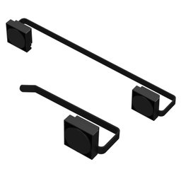 Kit de Acessórios para Banheiro Ventosa Preto 2 Peças F.max - 5