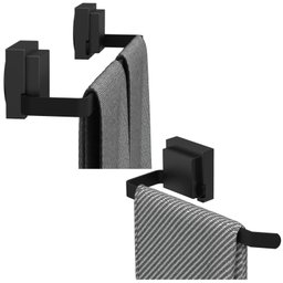 Kit de Acessórios para Banheiro Ventosa Preto 2 Peças F.max - 3