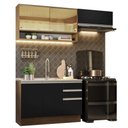 Ver imagem 3 de Armário de Cozinha Compacta 200cm Rustic/Preto Glamy Madesa 08