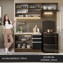 Ver imagem 7 de Armário de Cozinha Compacta 200cm Rustic/Preto Glamy Madesa 08