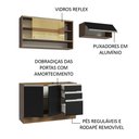 Ver imagem 5 de Armário de Cozinha Compacta 200cm Rustic/Preto Glamy Madesa 08