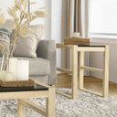 Ver imagem 2 de Mesa Lateral Quadrada Madeira Maciça Guará Yescasa