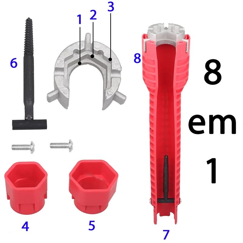 Chave de Instalação Torneira e Pia 8 em 1 Multifuncional - 2