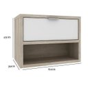 Ver imagem 4 de Gabinete para Banheiro 1 Gaveta 60cm sem Cuba Malta Branco/Barrique
