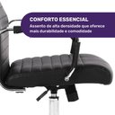 Ver imagem 4 de Cadeira de Escritório Presidente Chicago Giratória Com Sistema Relax Preta Moob