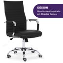 Ver imagem 5 de Cadeira de Escritório Presidente Chicago Giratória Com Sistema Relax Preta Moob