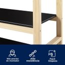 Ver imagem 6 de Estante para Livros Multiuso 2 Prateleiras Madeira Maciça Baixa Guará Yescasa