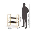 Ver imagem 4 de Estante para Livros Multiuso 2 Prateleiras Madeira Maciça Baixa Guará Yescasa