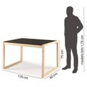 Ver imagem 4 de Mesa de Jantar 4 Lugares de Madeira Maciça Guará Yescasa Preto/Marrom