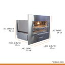 Ver imagem 4 de Churrasqueira Assador Gourmet Rotativa Elétrica Embutir 42x52cm Aço Inox Roast Smart 04 220v - Hope