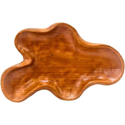 Centro Mesa Decorativo Fruteira Home&co Madeira 8x49x32cm Natural