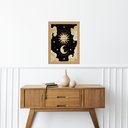 Ver imagem 1 de Quadro Decorativo Sol e Lua 24x18cm:moldura Branca