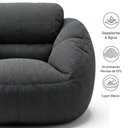 Ver mais imagens de Poltrona Núcleo com Apoio de Pufe Elegante e Luxuosa Enchimento Pérolas 3mm Macio Cinza