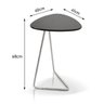 Mesa Apoio Lateral Organic para Sofá Pé Cromado 68cm:Cinamomo - 2