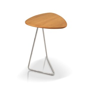 Mesa Apoio Lateral Organic para Sofá Pé Cromado 68cm:Cinamomo