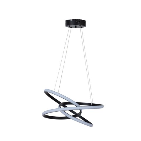Pendente Moderno Preto 48cm Led 40w 3000k Bivolt 14530-pl