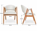 Ver imagem 3 de Kit 6 Poltronas Sala de Estar Linho Marfim Design Atemporal & Versátil com Braços