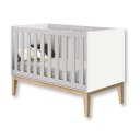 Ver imagem 3 de Quarto de Bebê Berço + Cômoda 6 Gvts Classic Branco Pés Madeira Natural