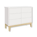 Ver imagem 5 de Quarto de Bebê Berço + Cômoda 6 Gvts Classic Branco Pés Madeira Natural