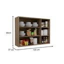 Ver imagem 3 de Módulo Cozinha Kappesberg Maxxi Armário G766 C/ 3 Portas 120cm Canela-kappesberg