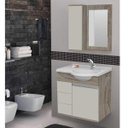 Ver imagem 2 de Conjunto para Banheiro Gabinete com Cuba Espelheira e Armário Lateral Espresso Móveis