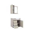 Ver imagem 3 de Conjunto para Banheiro Gabinete com Cuba Espelheira e Armário Lateral Espresso Móveis