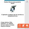 Rodízio Silicone Placa giratória para Carrinho Moveis 1.1/2-35mm - Starfer - 2