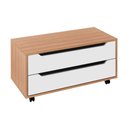 Ver imagem 1 de Balcão P/ Banheiro C/ Rodizio Bn3643 S/ Cuba C/ 2 Gavetas 80cm Branco - Tecno Mobili