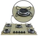 Ver imagem 3 de Fogão Cooktop Gás 5 Bocas Ultra Chama 127v/220 Amadeirado Claro Madeira Bege