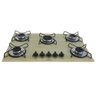 Fogão Cooktop Gás 5 Bocas Ultra Chama 127v/220 Amadeirado Claro Madeira Bege - 1