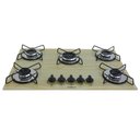 Ver imagem 1 de Fogão Cooktop Gás 5 Bocas Ultra Chama 127v/220 Amadeirado Claro Madeira Bege