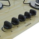 Ver imagem 4 de Fogão Cooktop Gás 5 Bocas Ultra Chama 127v/220 Amadeirado Claro Madeira Bege