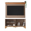 Ver imagem 4 de Painel Tv 45 Pol 136cm com Rack Bancada para Sala Visari Marrom/freijó C01 - D’Rossi