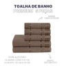 Jogo de Toalhas Banho 5 Peças 100% Algodão Linha Premium Hipoalergenica:chocolate - 3