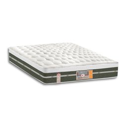 Cama Box Com Baú Casal + Colchão De Molas Bonnel - Castor - Silver Star One Face 138x188:preto - 2